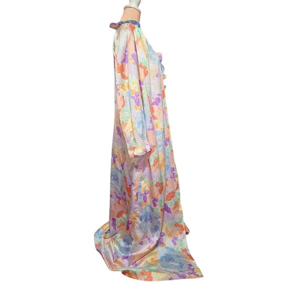 Christian Dior x I.Magnin Vintage Floral Satin Robe - Picture 3 of 6